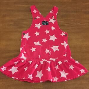 Tommy Hilfiger girls Red/Stars skirt sleeveless overalls Size 6 EUC